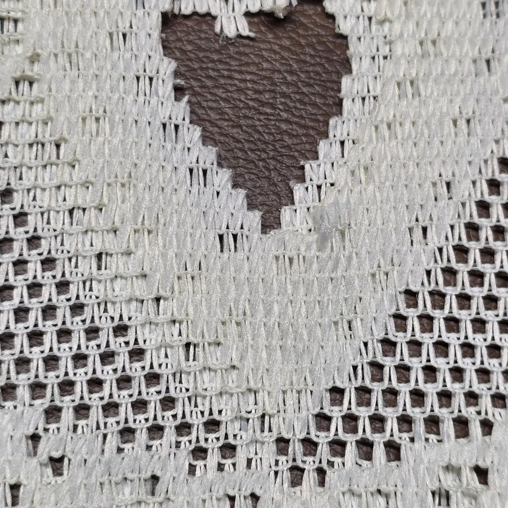 Vintage White Lace Heart Valances 3 Panels Scalloped Cafe Curtain RN 69491